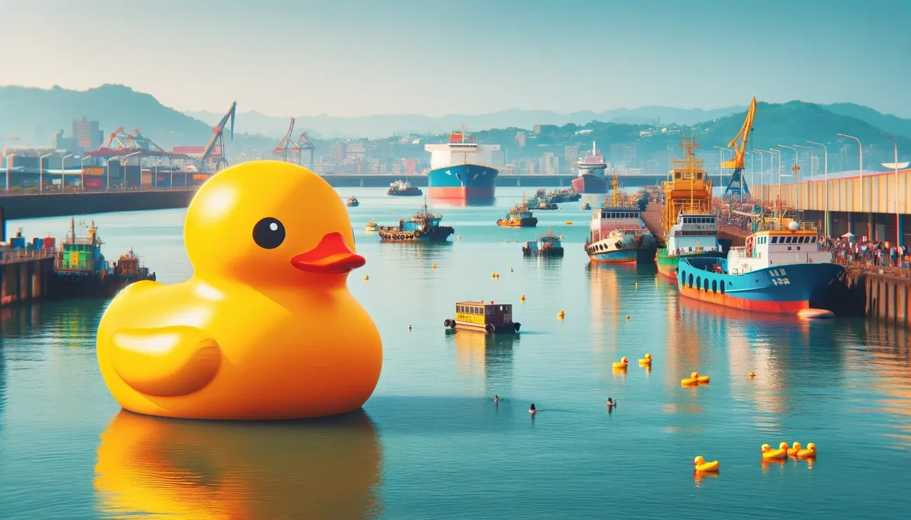 高雄之旅 - 要如何看到正面的黃色小鴨？